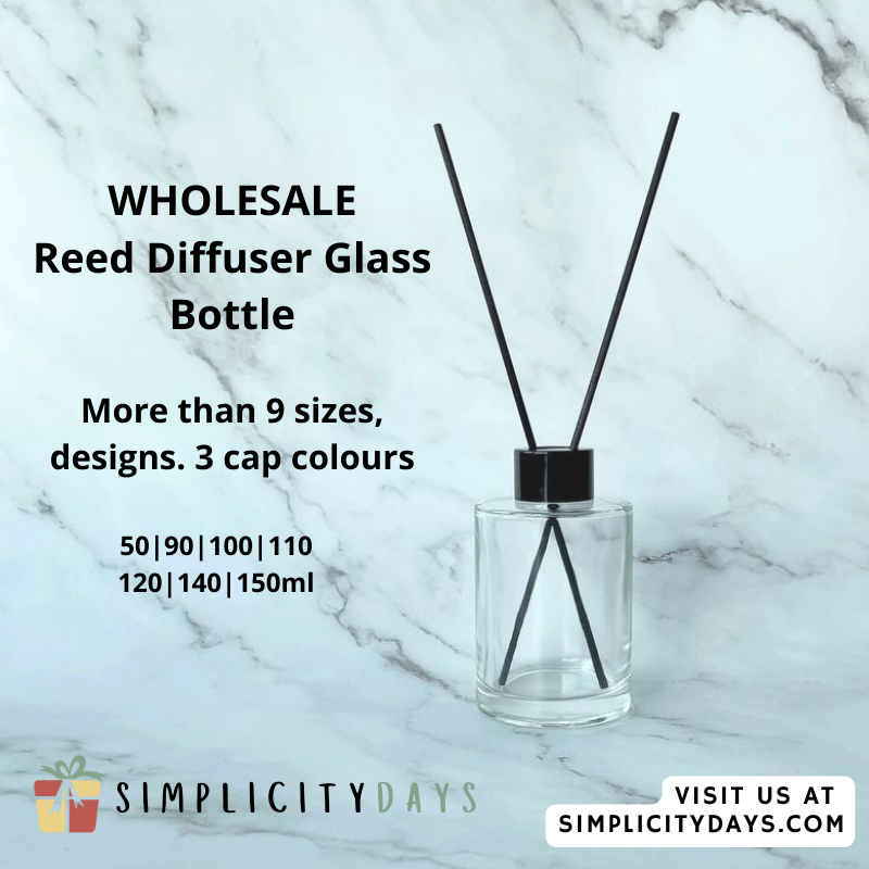 (Wholesale) Empty Reed Diffuser Bottle Glass Transparent DIY Reusable ...