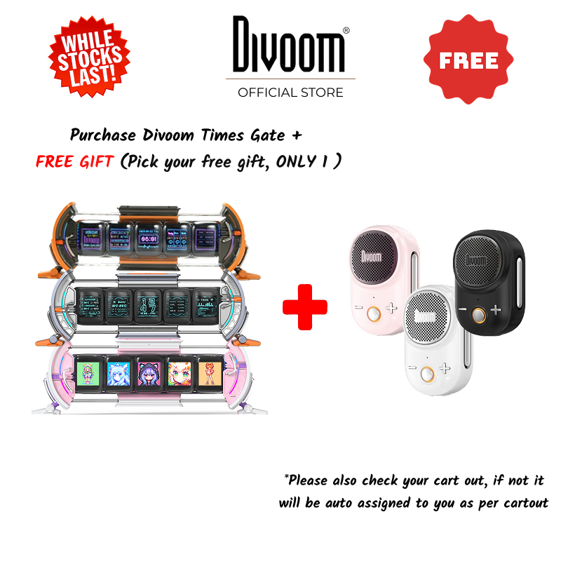 Divoom Times Gate Smart Pixel LED Display Clock – App-Controlled