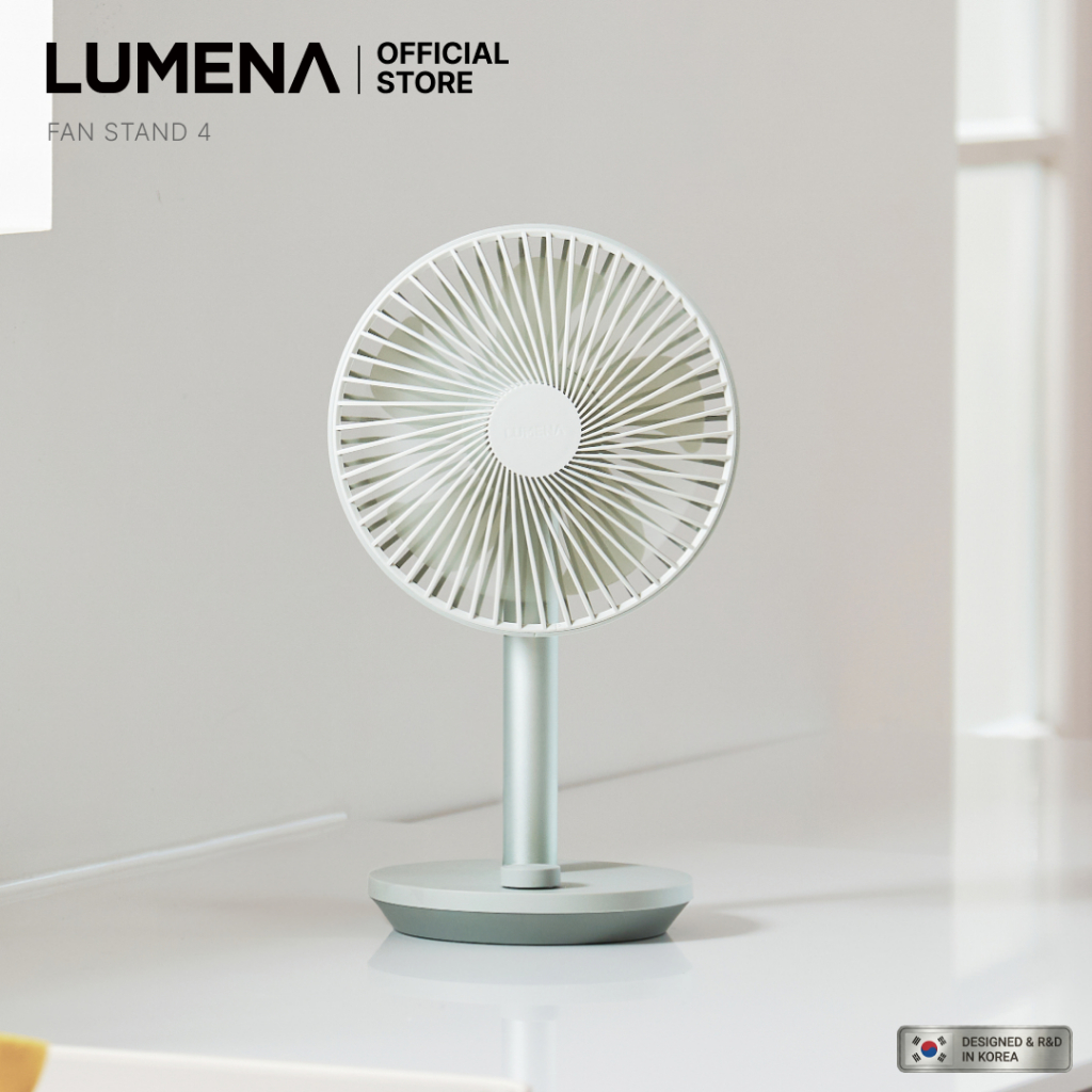 [LUMENA] FAN STAND 4 Wireless Desk Fan, Quiet Rechargeable Portable ...