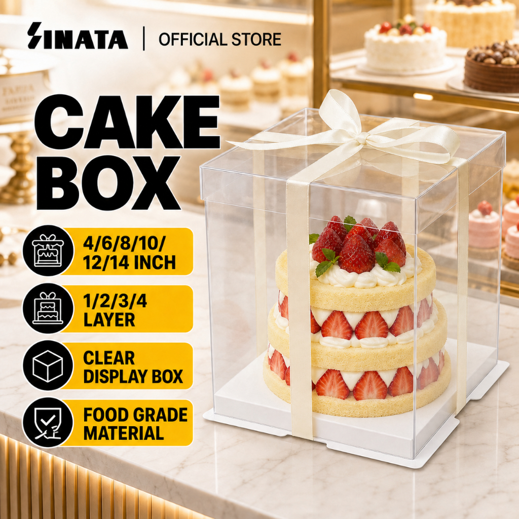 Transparent Cake Box Plastic Packaging Big Gift Box for Present Cake ...