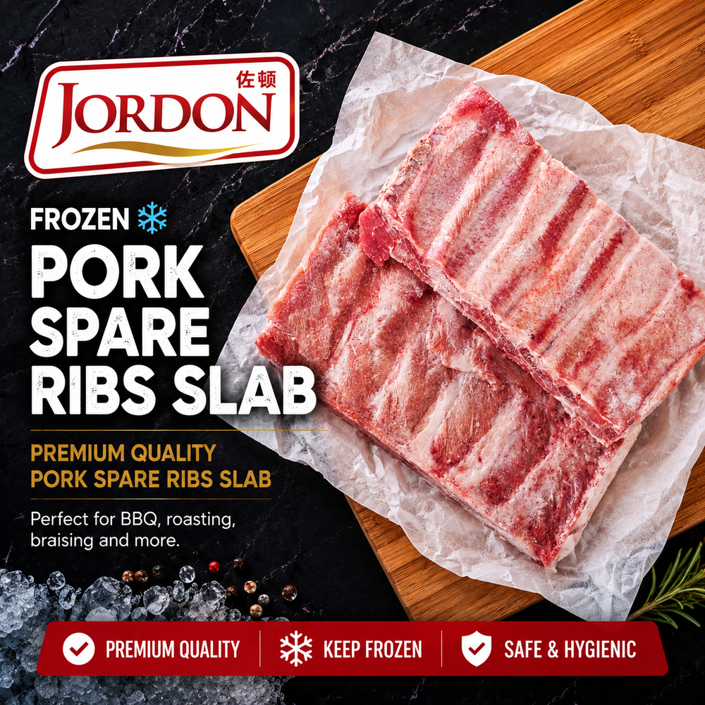 [Jordon] Frozen Pork Spare Ribs Whole Slab (4