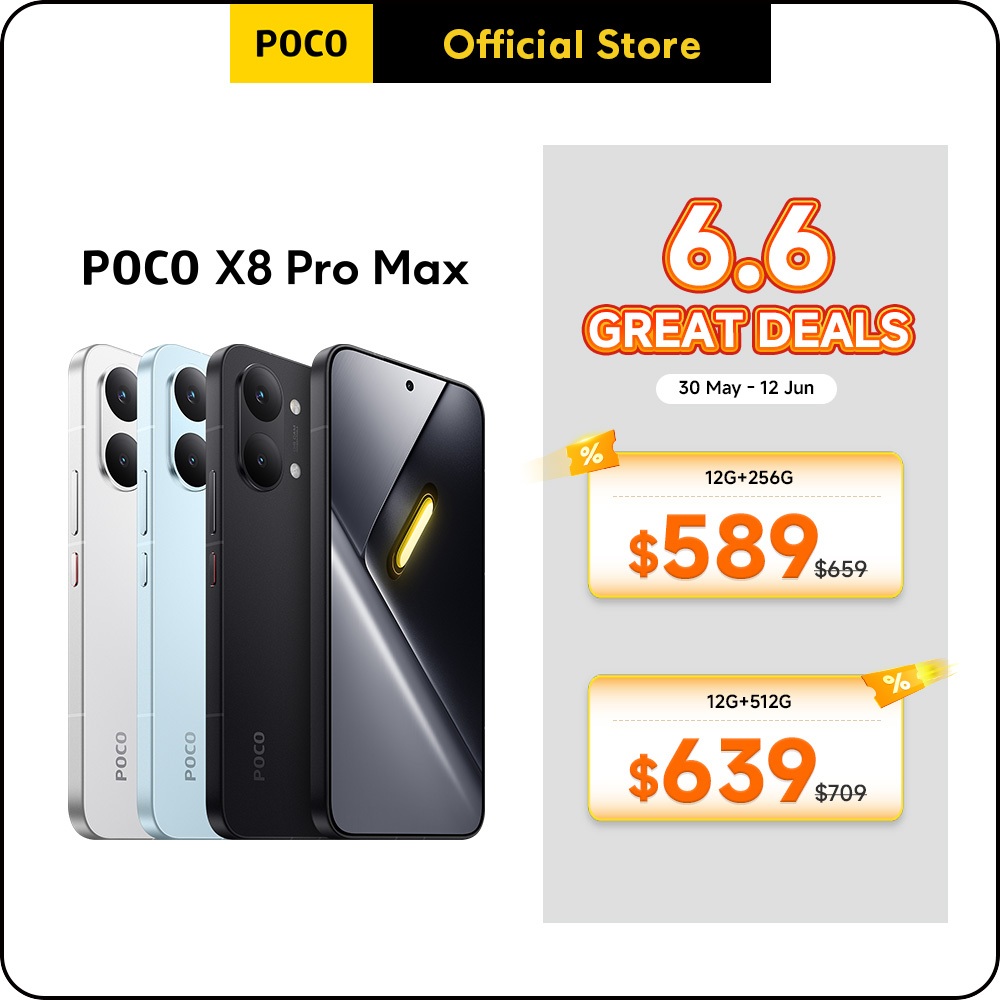 New POCO X8 Pro Max Smartphone | 12GB+256GB/12GB+512GB, Flagship
