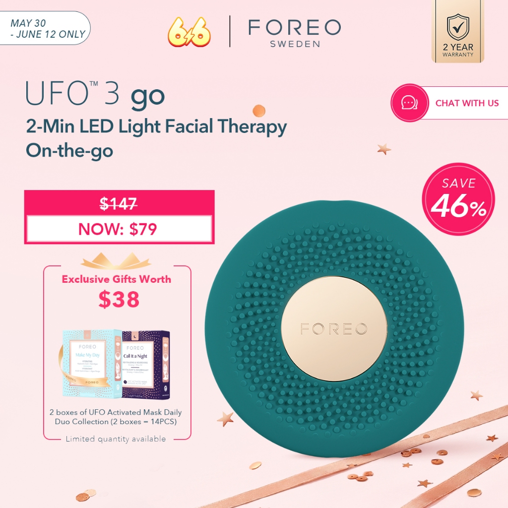 FOREO UFO 3 Go Travel-friendly Face Mask Skincare Device - Face ...