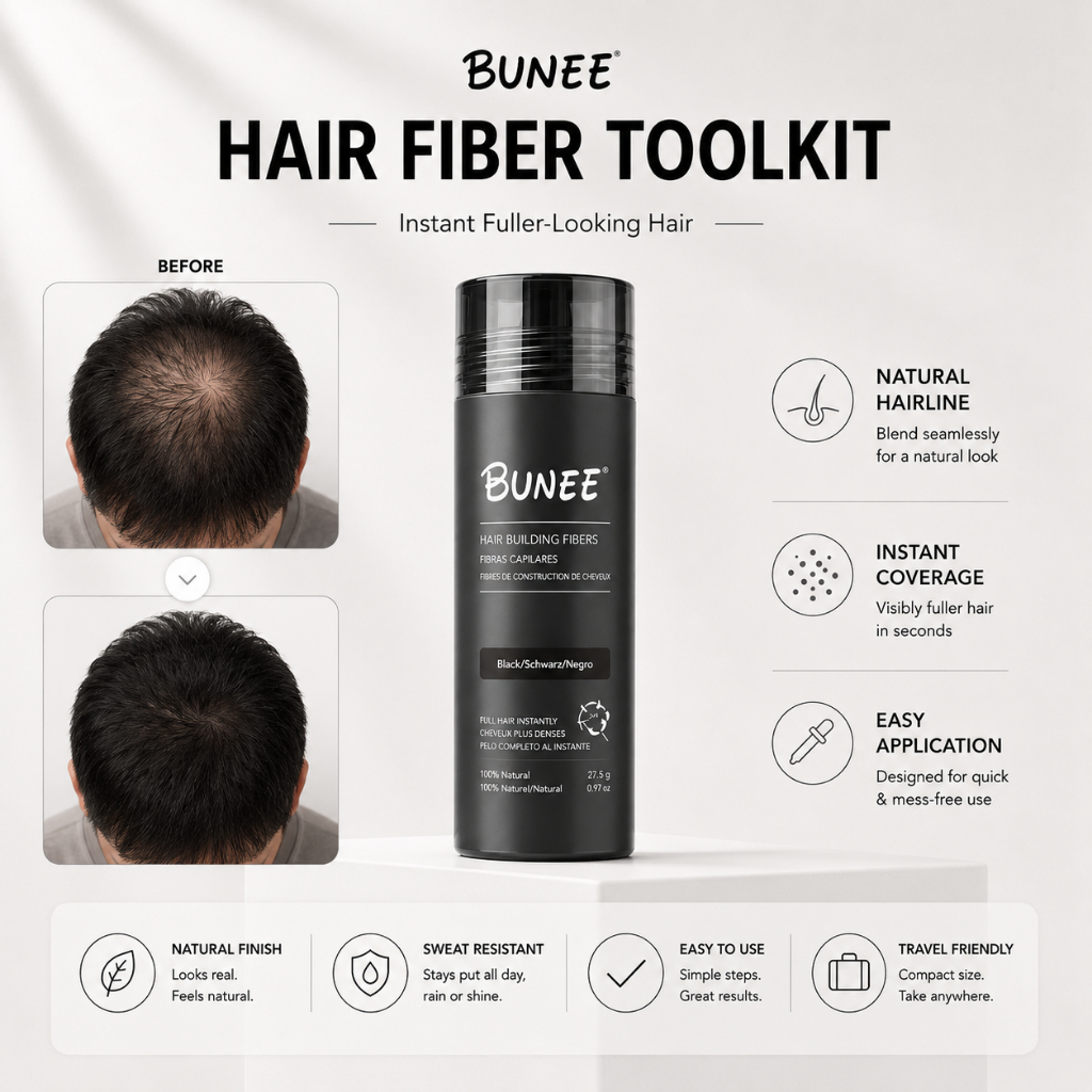 Bunee【SG Official】Hair Fiber Anti-Hair Loss Hair Cushion Toppik Hair ...