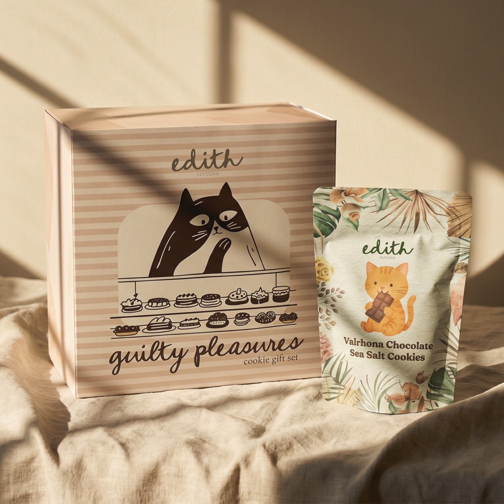 Edith Patisserie Guilty Pleasures Cookie Gift Box | 6 Flavours x 50g ...