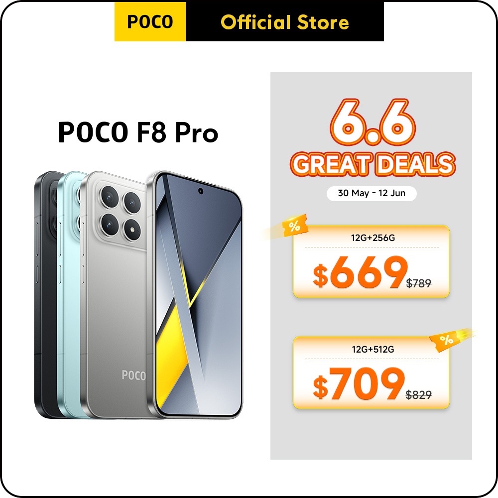 New POCO F8 Pro Smartphone | 12+256GB/12+512GB, Snapdragon 8 Elite