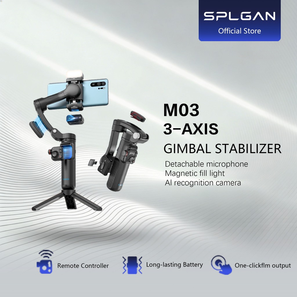 【SPLGAN】 M03 3-Axis Gimbal Stabilizer Smartphone Handheld Anti-Shake ...