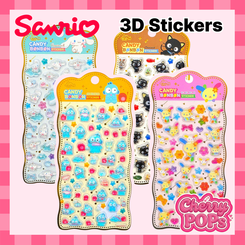 [RESTOCK] [Sanrio] Characters 3D Candy BonBon Stickers - Cute ...