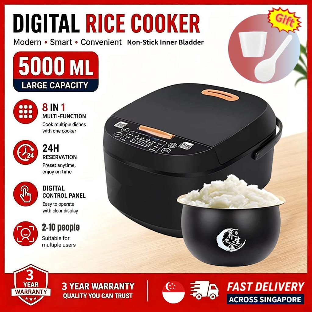 SG 5L Rice Cooker | Smart Screen | 8 Preset Programs | 24H Reservation ...
