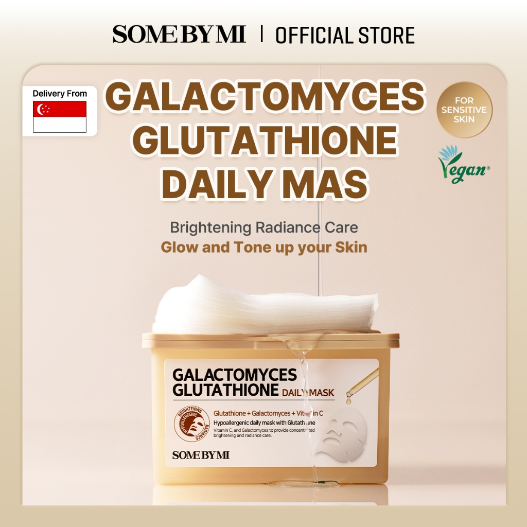 galactomyces glutathione daily mask with Vitamin C - Some by Mi | Buy at Sweetcare irritating daily mask contains glutathione  Glazed. Glowy. Glassy. ,
