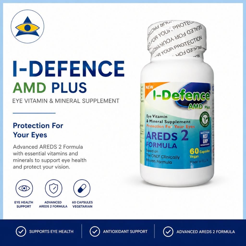 I-Defence AMD Plus (AREDS 2 formula) Retina Eye Nutrition| Lutein and ...