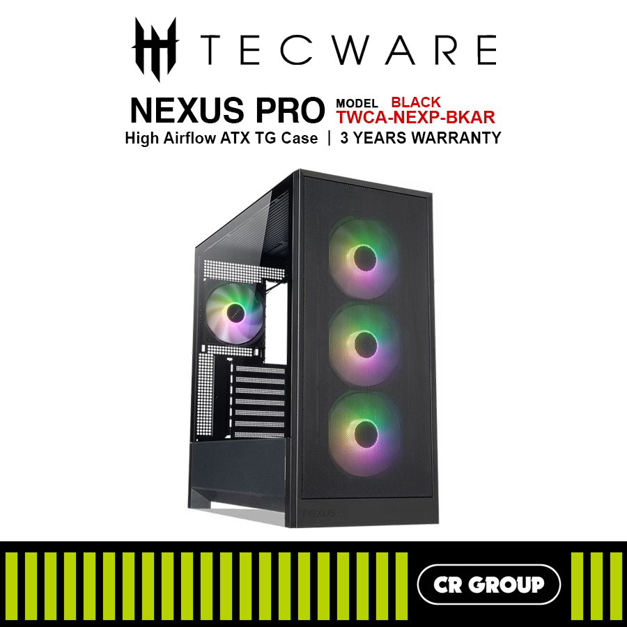 Tecware Nexus Pro with 4 ARGB Fans PC Case (1Yr Tecware Warranty ...