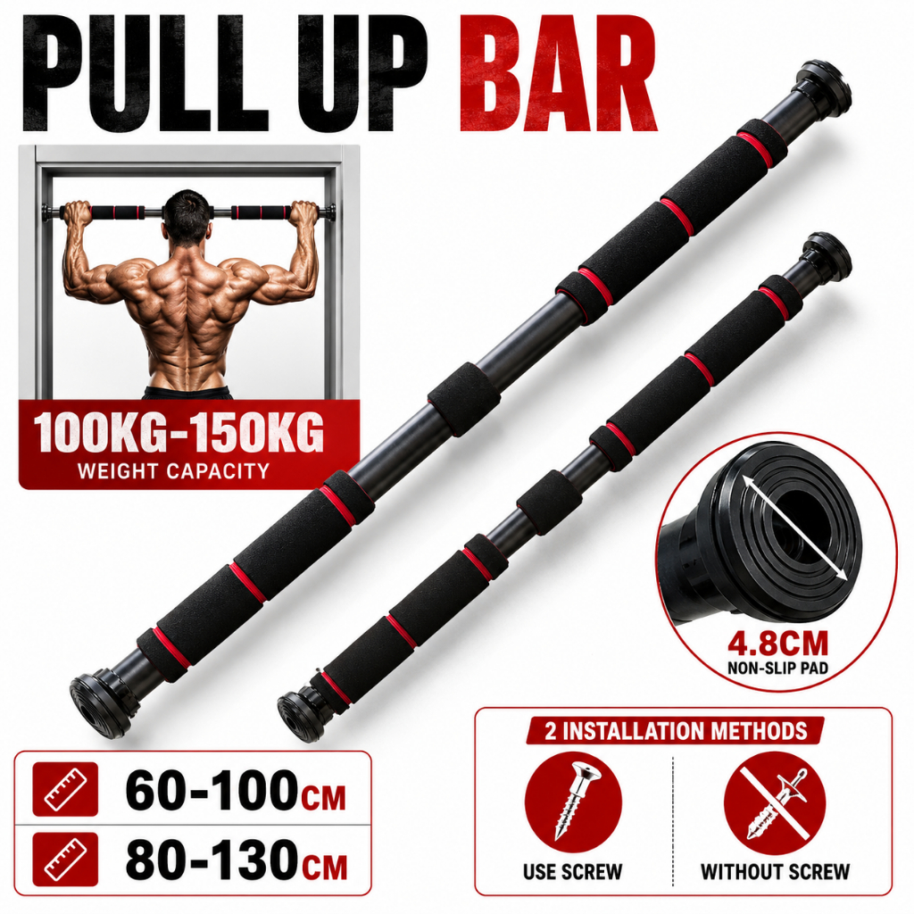 SG Adjustable Door Pull Up Bar | Chin Up Bar for Home Gym Fitness ...