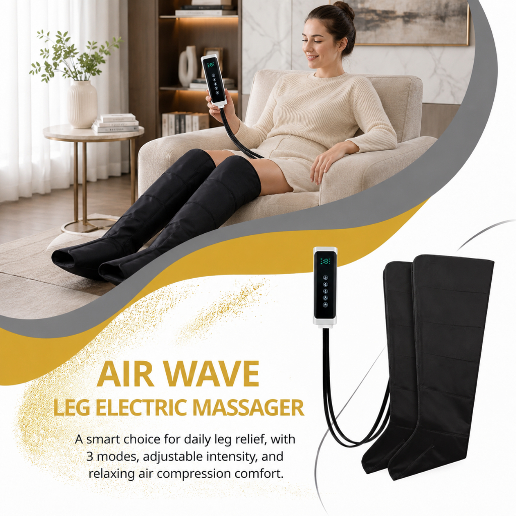 ALIEX Air Compression Leg Massager 20-60kPa Full Leg Foot Calf Thigh ...