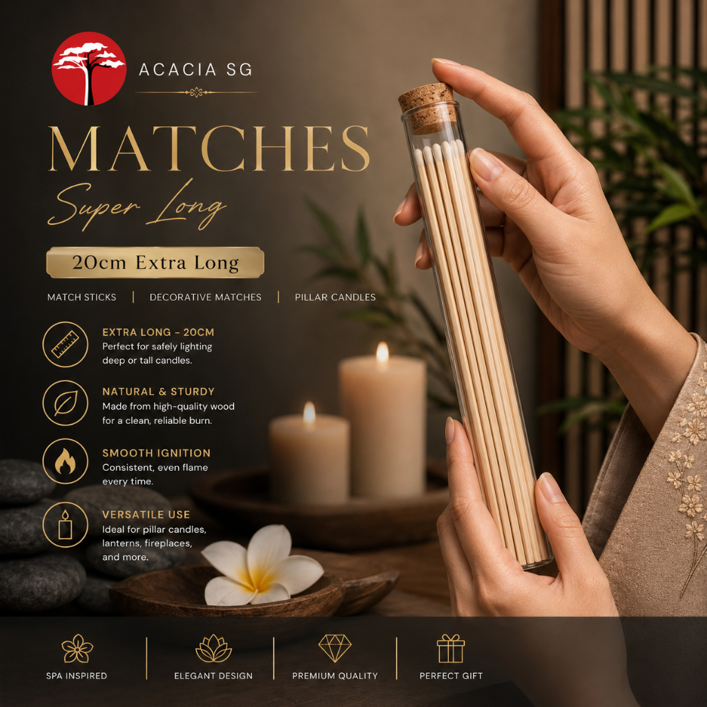 ACACIA SG Matches Super Long | 20cm Extra Long | Match sticks ...