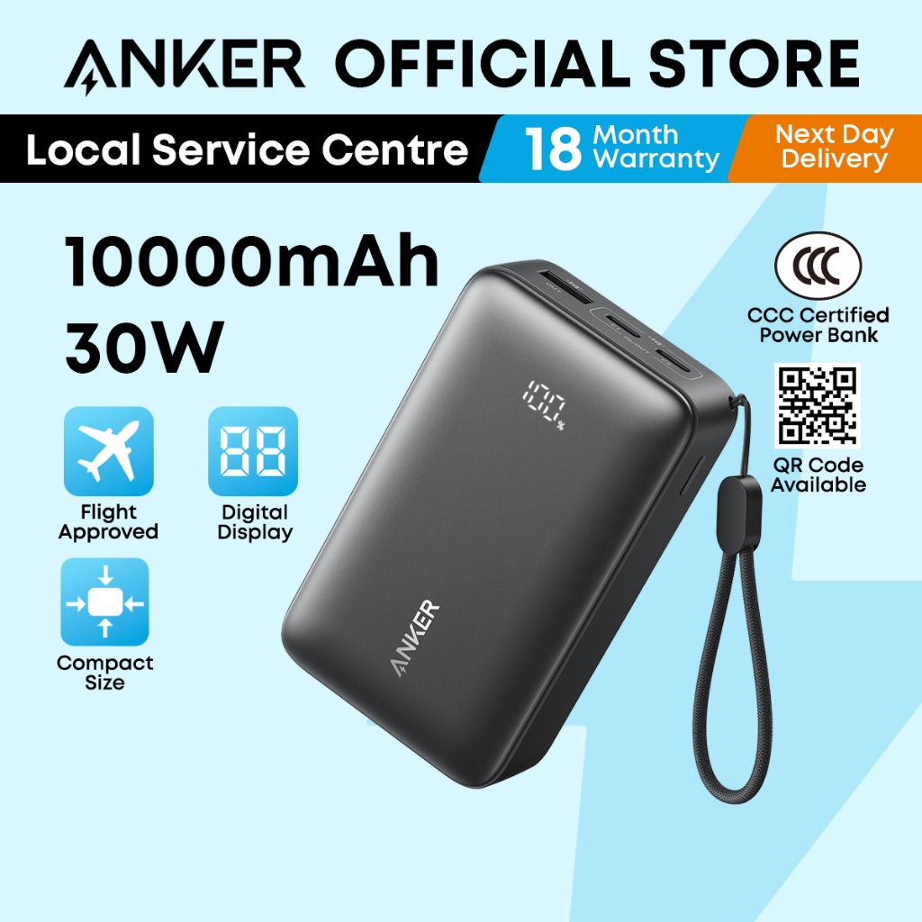 Anker Zolo CCC QR Code Power Bank 10000mAh 30W Fast Charging 3C Power ...