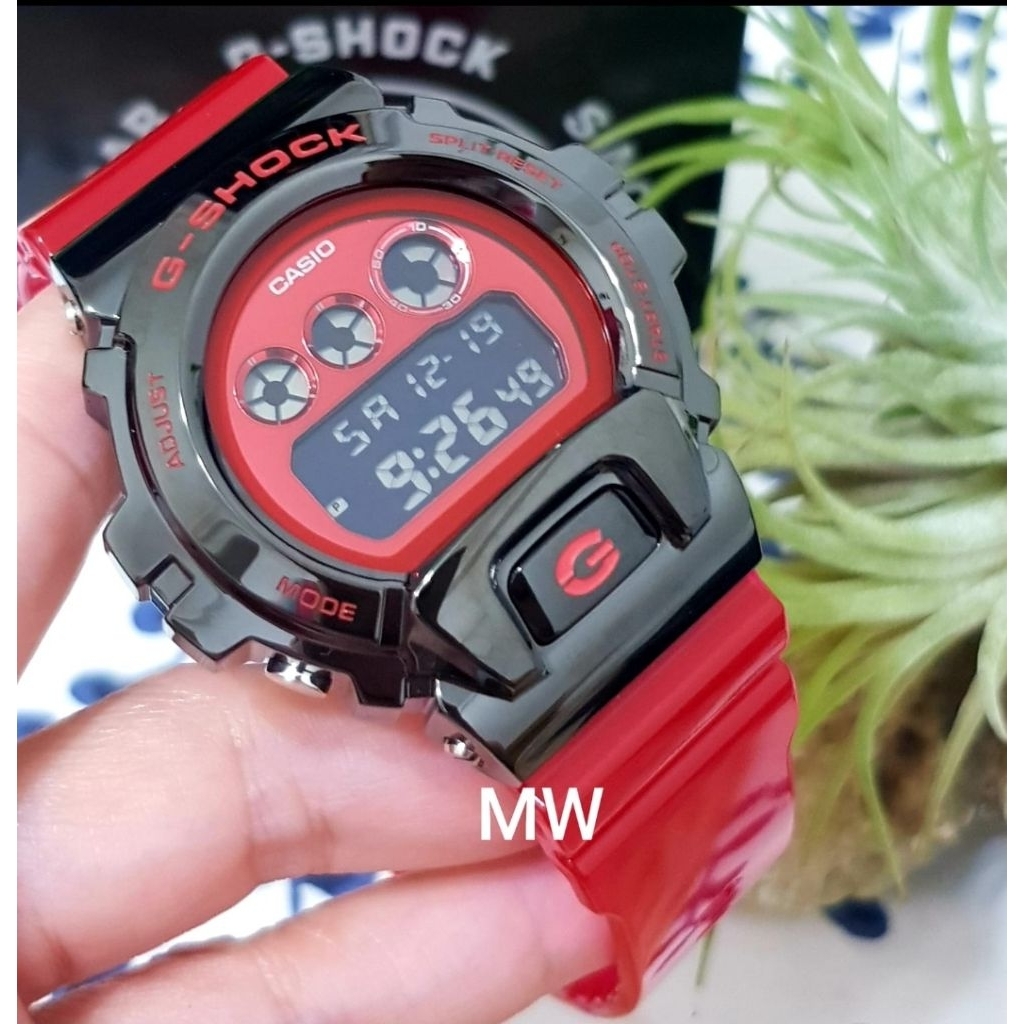 Casio steel casing red jelly men's unisex digital watch gm6900 gm-6900 ...