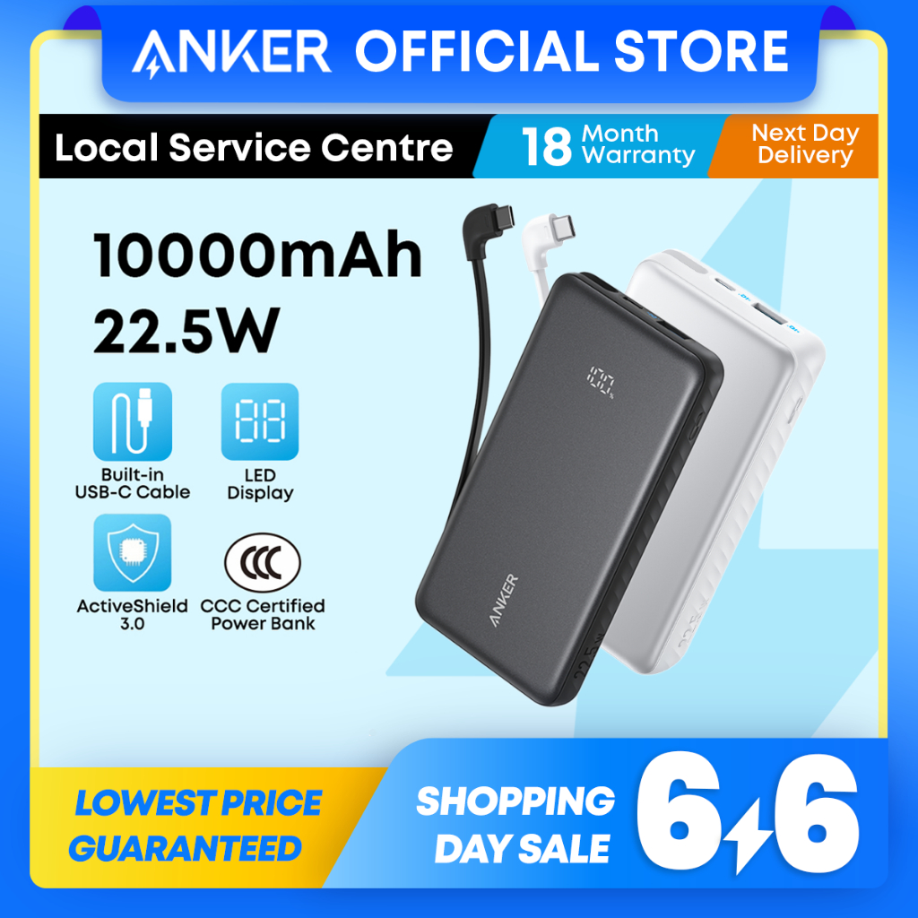 Anker Zolo CCC Power Bank 10000mAh 22.5W Fast Charging Built-in