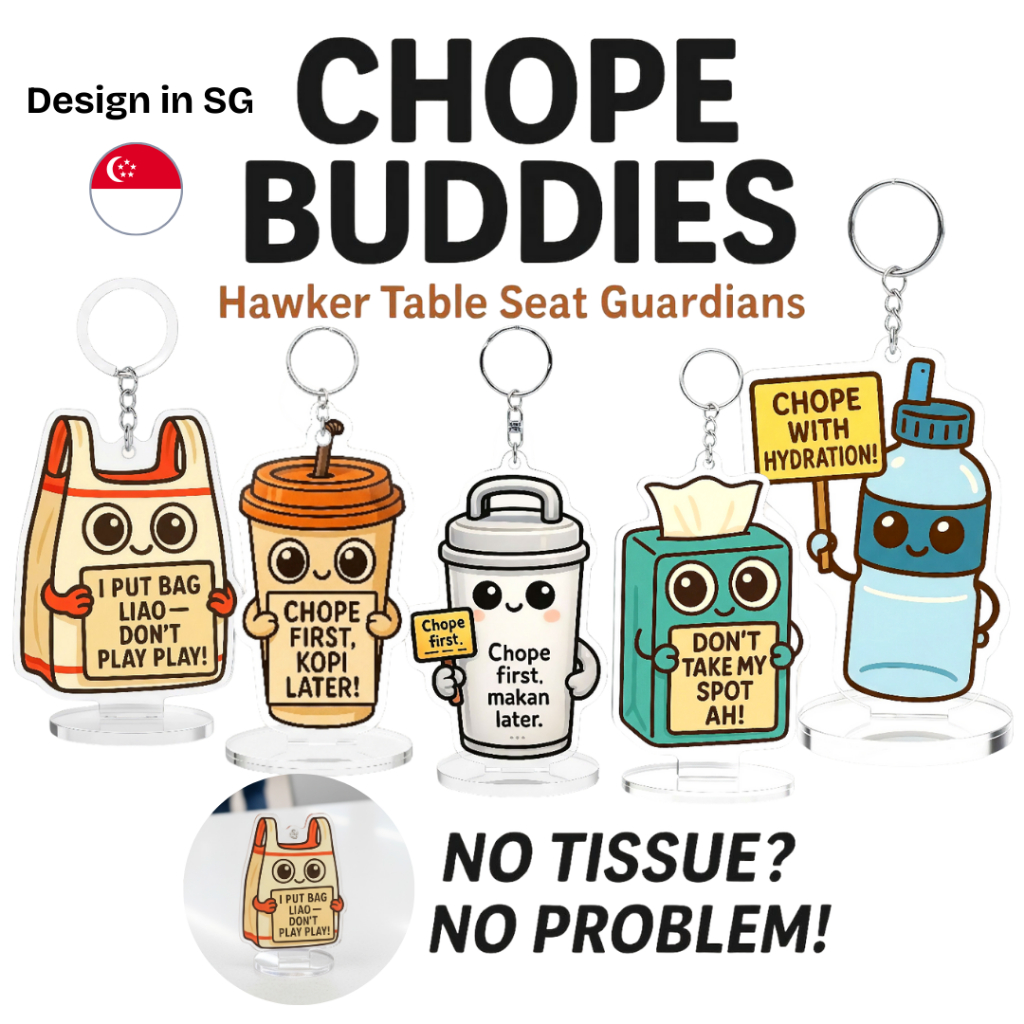[SG Seller] Chope Table Mascot |Table Chope Sign |Chope liao |Chope ...