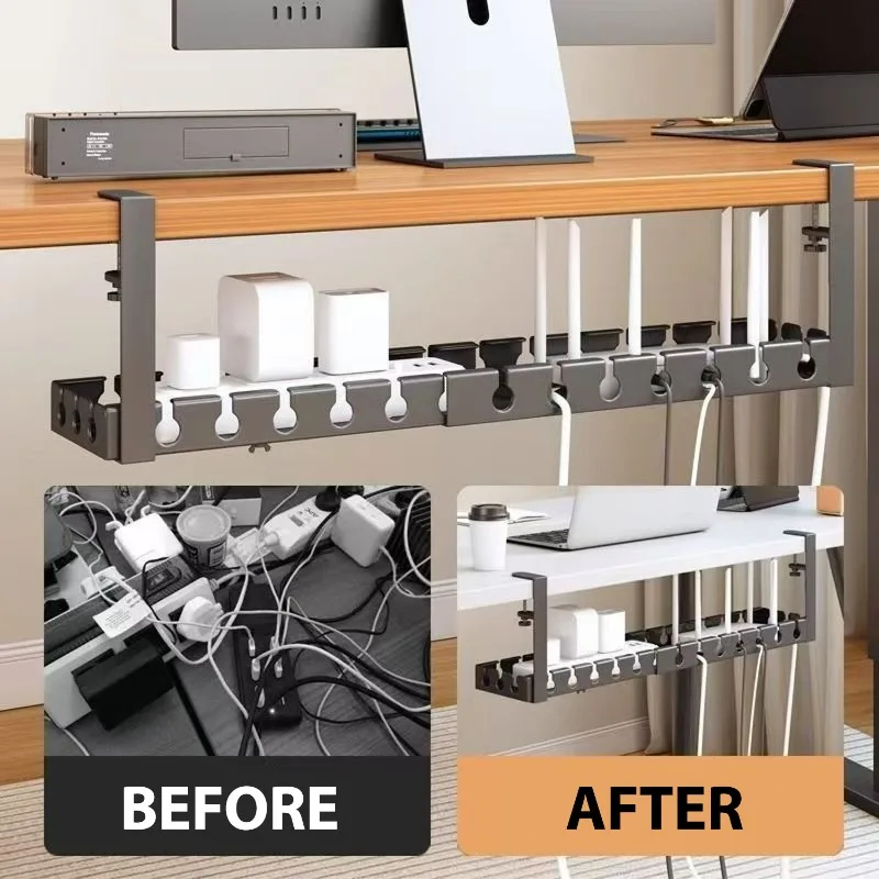 SG Local-Under Desk Cable Organizer 37cm Length ome Office Table ...