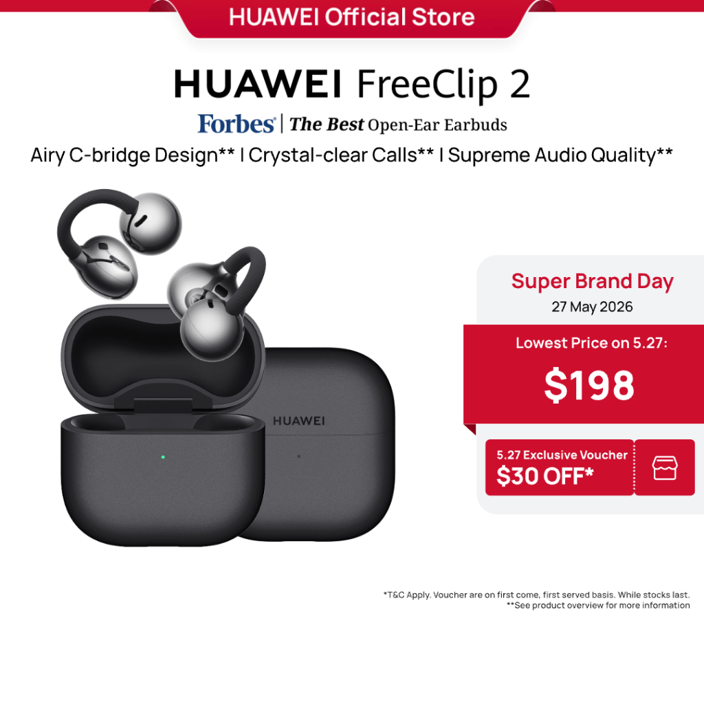 27 MAY | Super Brand Day] HUAWEI FreeClip 2 Earphone | Airy C