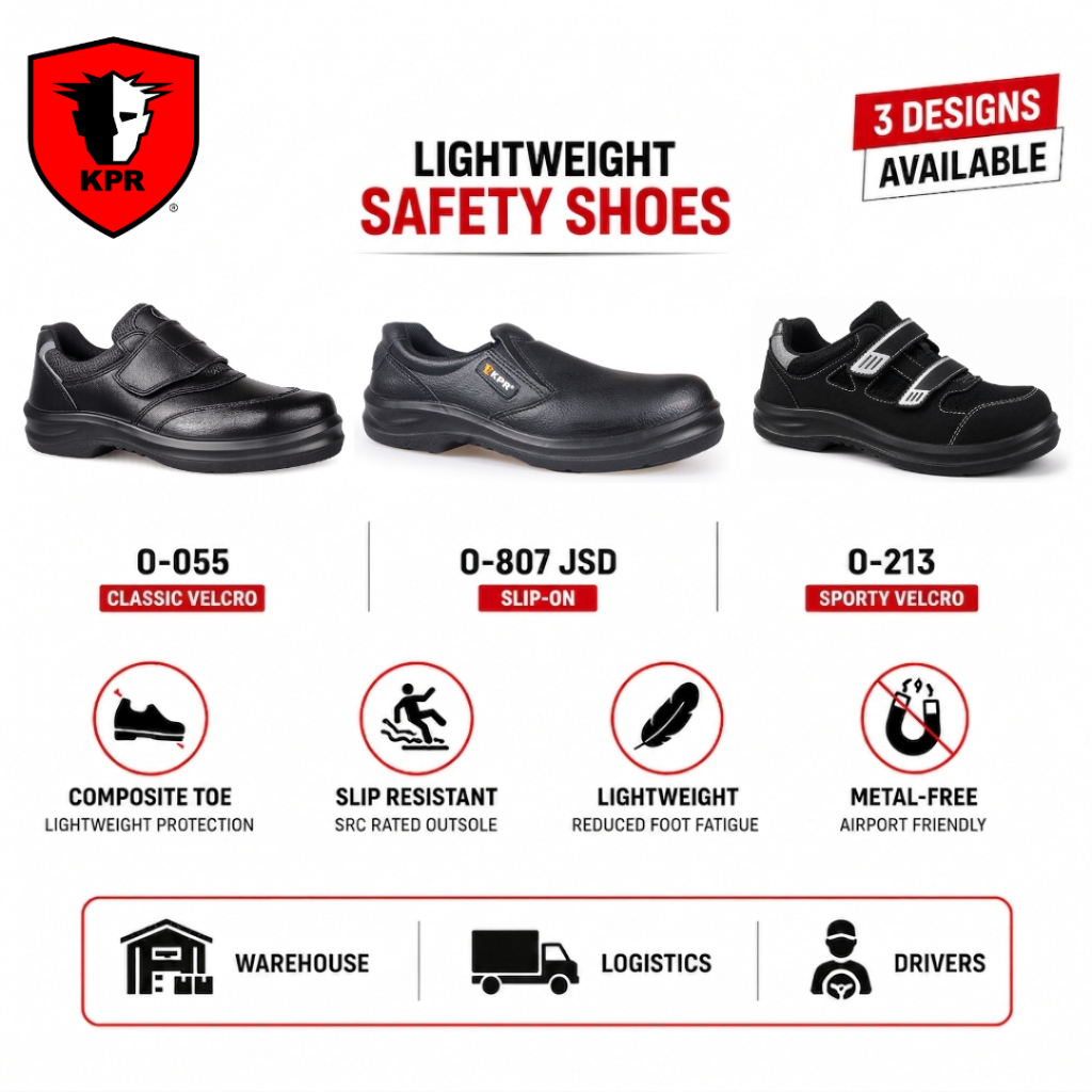 Lightweight Safety Shoes Composite Toe Slip Resistant Warehouse ...