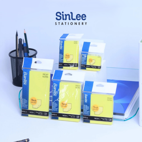 Bantex Sticky Notes 76x51mm Fluorescent Yellow Memo Pad 100 Sheets ...