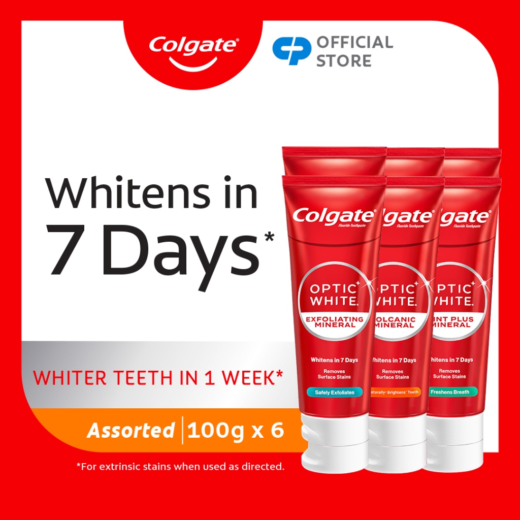 Colgate Optic White Whitening Toothpaste Assorted Variants 100g [Bundle ...