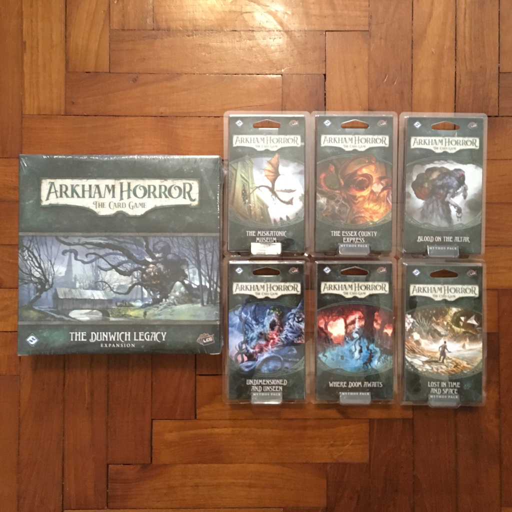 arkham horror card game dunwich legacy mythos packs LCG: The Miskatonic Museum Pack Expansion In The Essex County Express Had to get the Dunwich