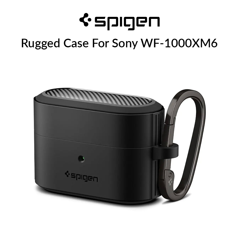 Spigen Case Rugged Armor For Sony WF-1000XM6 Case with Carabiner