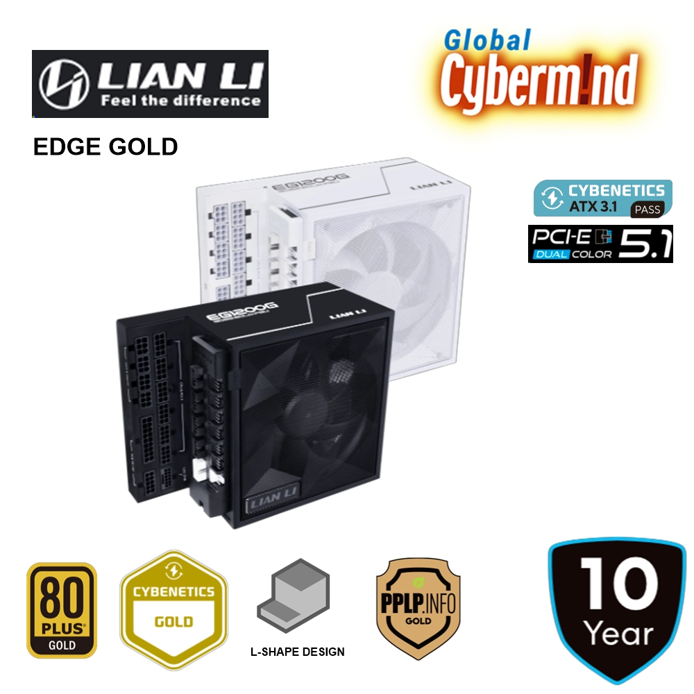 LIAN LI EDGE 1200G (BLACK/WHITE) EDGE GOLD PSU - 10 Years Local ...