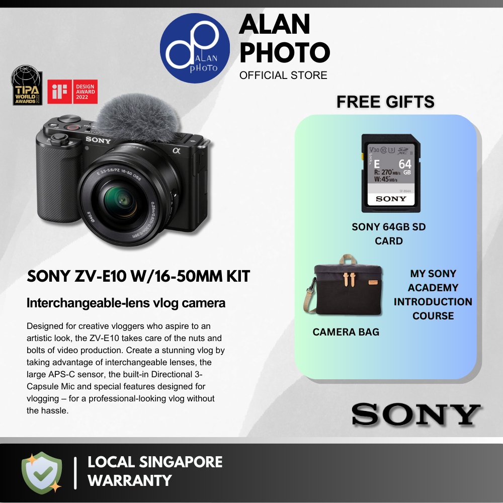 Sony ZV-E10 ZV-E10 E 16-50mm PZ Lens vlog camera Sony