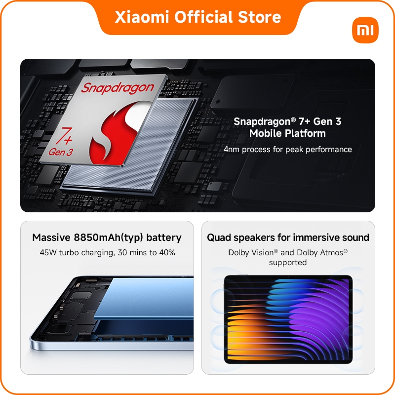 Xiaomi Pad 7 | 8GB+128GB/8GB+256GB, Snapdragon 7+ Gen 3 Mobile