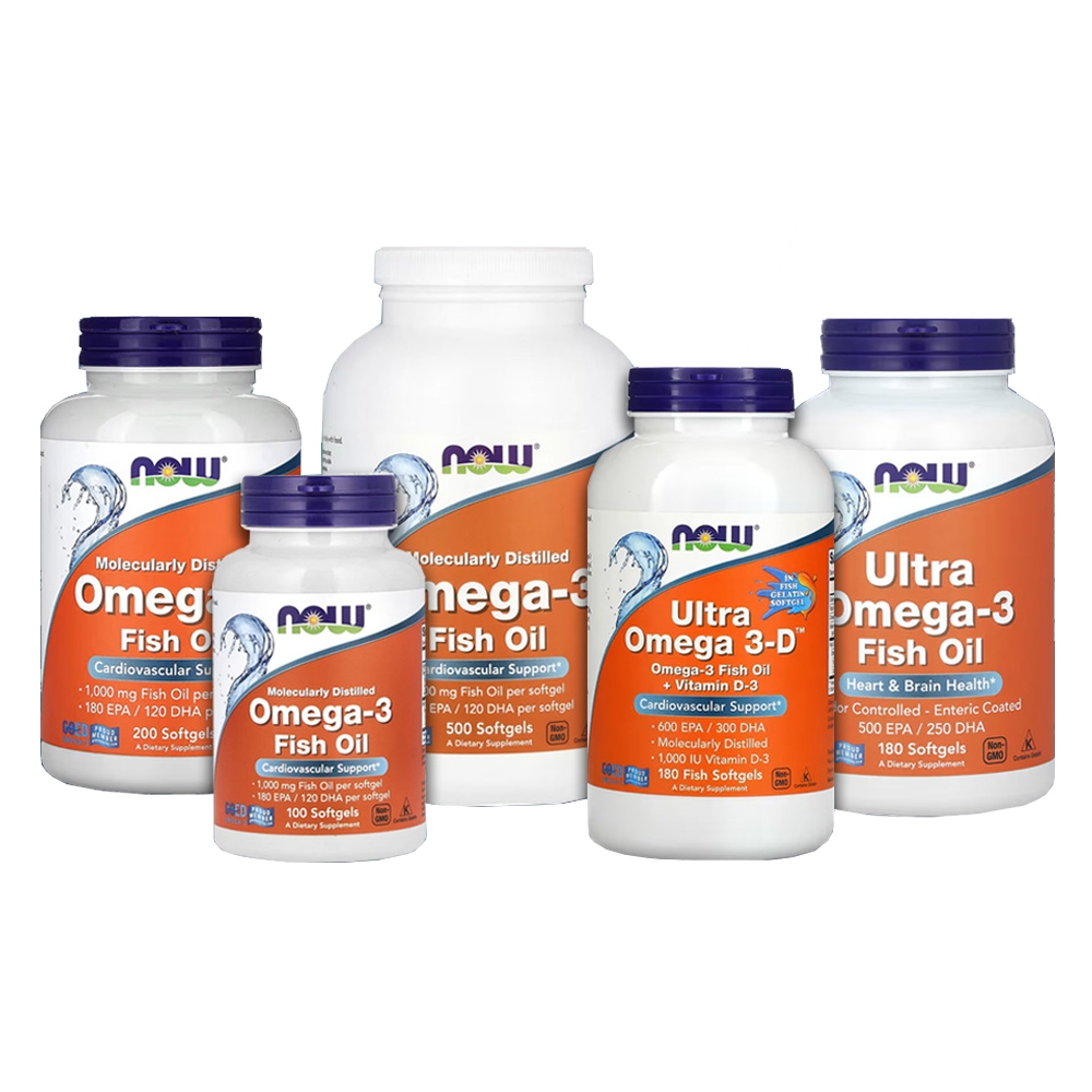 NOW Omega 3 Fish Oil / Ultra Omega Fish Oil 3 / Ultra Omega Fish Oil 3D ...