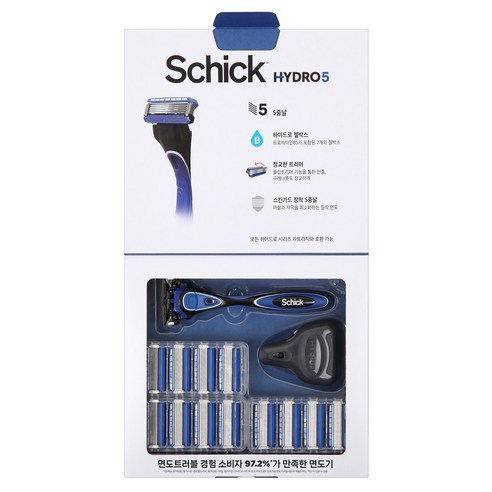 SCHICK HYDRO 5 Razor Shaver with Safe Blade & Flip Trimmer for Mustache ...