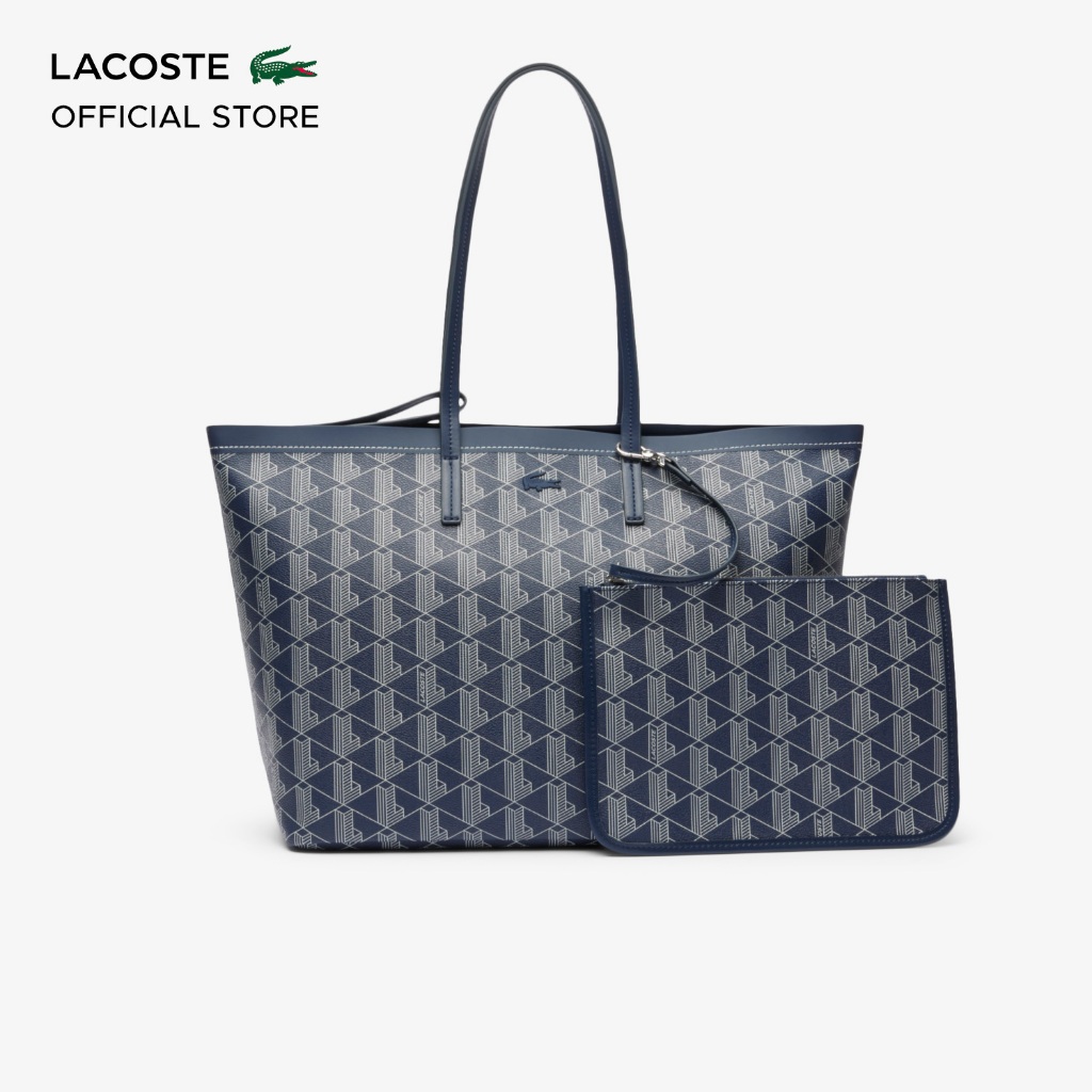 Lacoste Women Zely Grained Tote with Pouch Shopping Bag