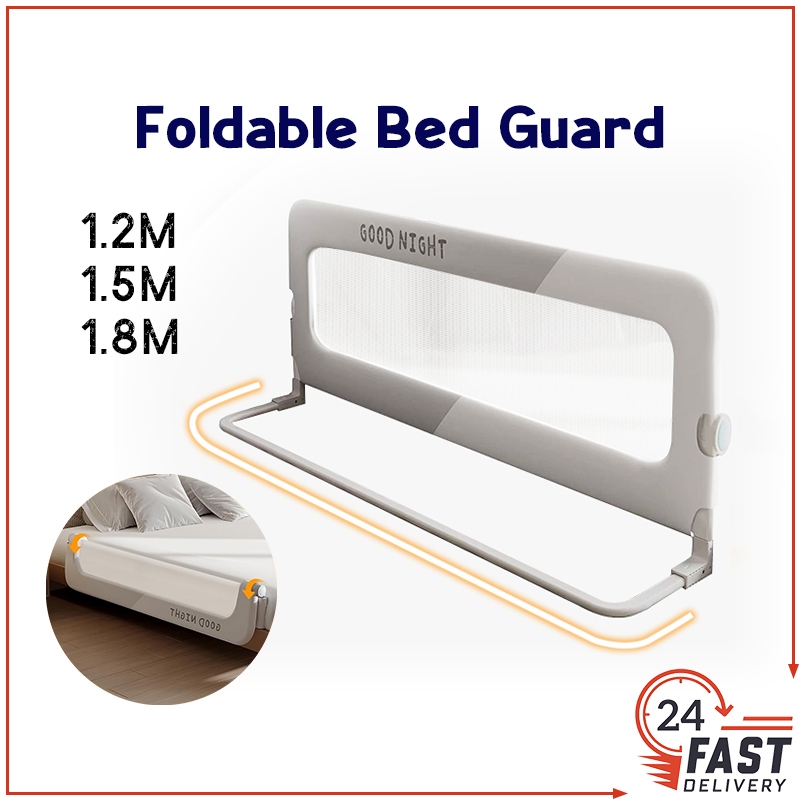 【SG STOCK 】Foldable Bed Guard for Baby | Anti-Fall Safety Rail ...