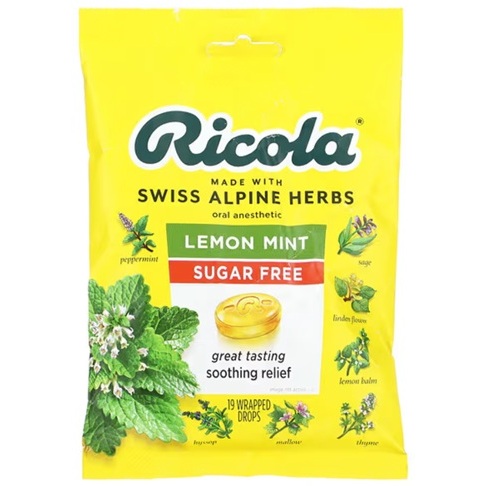 RICOLA LEMON MINT SUGAR-FREE HERBAL LOZENGES (INDIVIDUAL WRAP) | Shopee ...