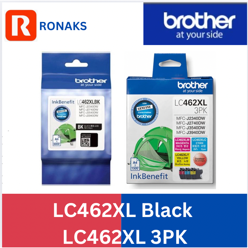 Brother LC-462XL LC462XL 462XL LC462XL-3PK LC462 3PK Ink Cartridge ...