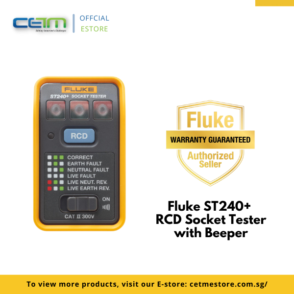 Fluke ST240+ RCD Socket Tester with Beeper | Shopee Singapore