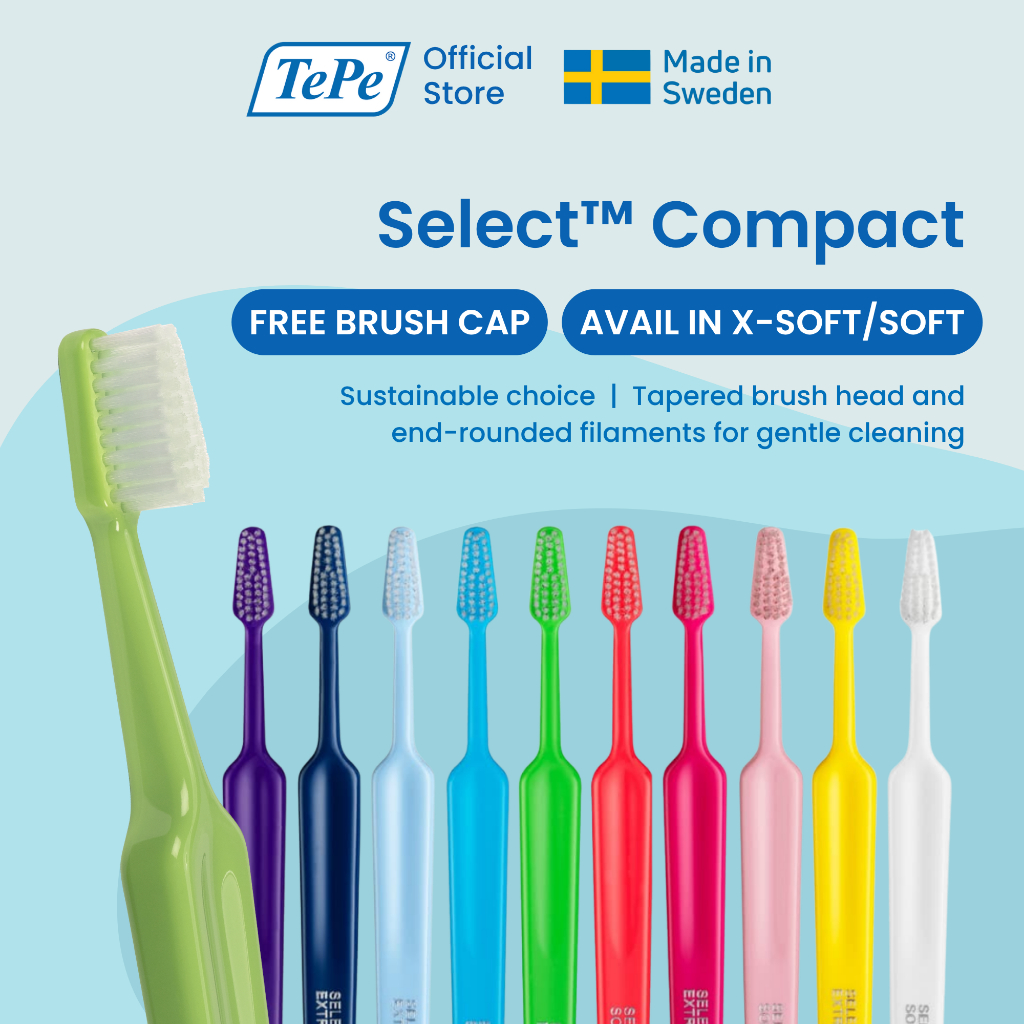 TePe Select™ Compact Toothbrush in Soft/X-Soft | For gentle effective ...