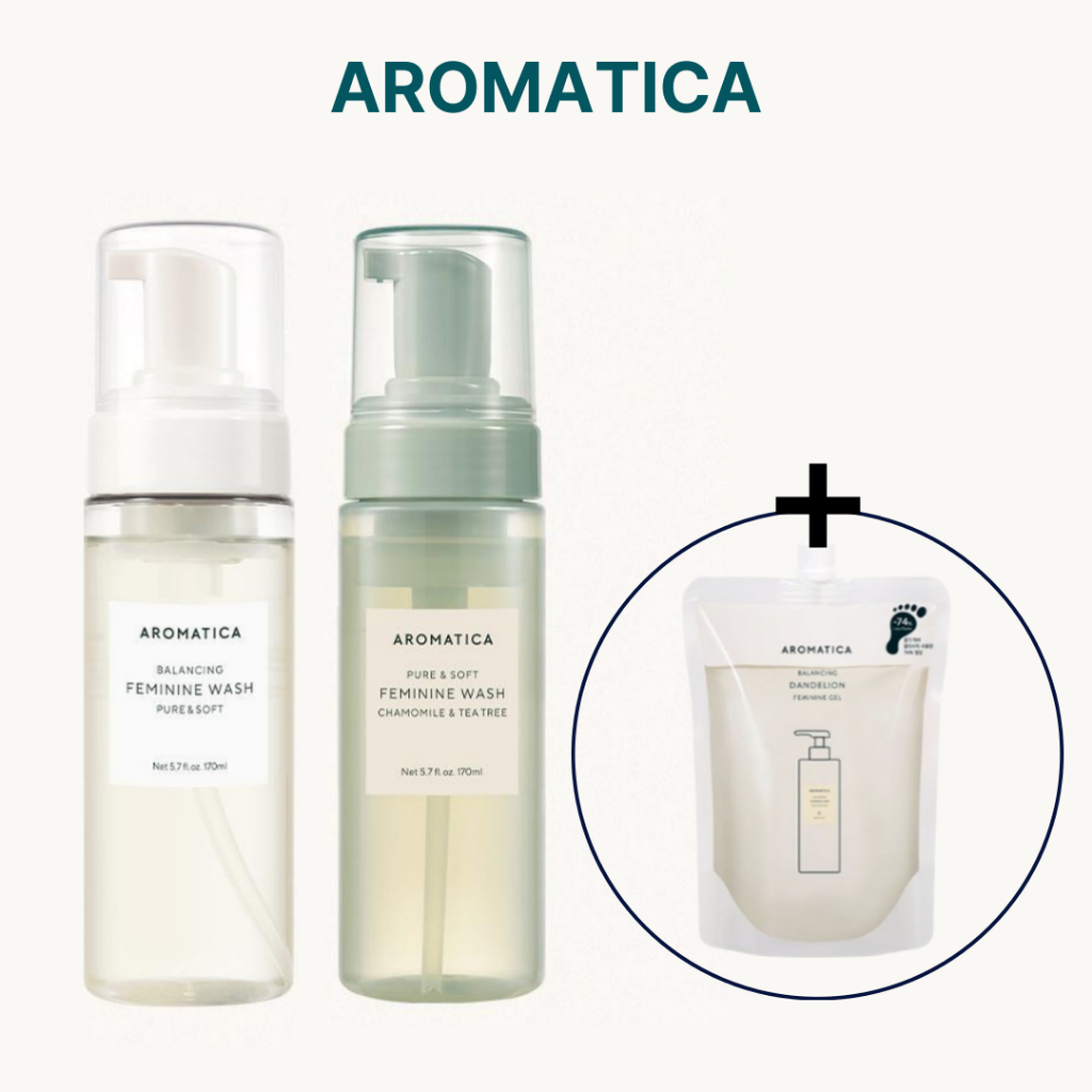 [AROMATICA] Pure & Soft Feminine Wash 170ml + Chamomile & Tea Tree ...
