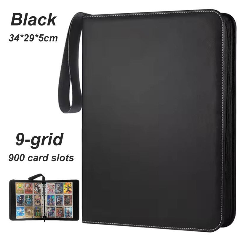 pokemon card photos 900 Pocket Baseball Card Binder - Card Holder Album with Sleeves for Sports MTG TCG Topps & Game Cards