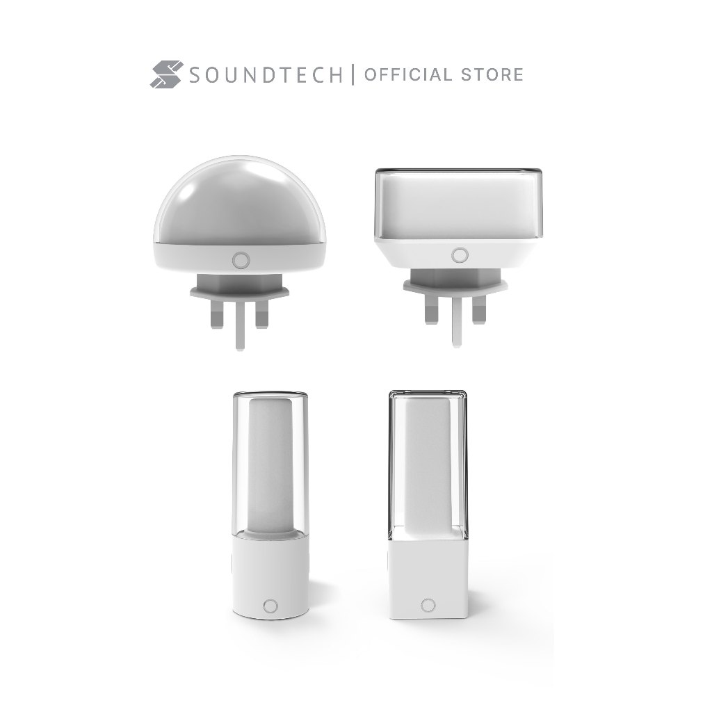 SOUNDTECH Motion Sensor Night Light 3 Color Modes Plug In Light ...