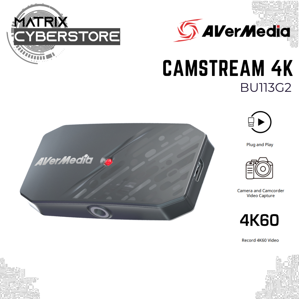 Avermedia CamStream 4K BU113G2 - Capture Card for DSLR, Camcorder