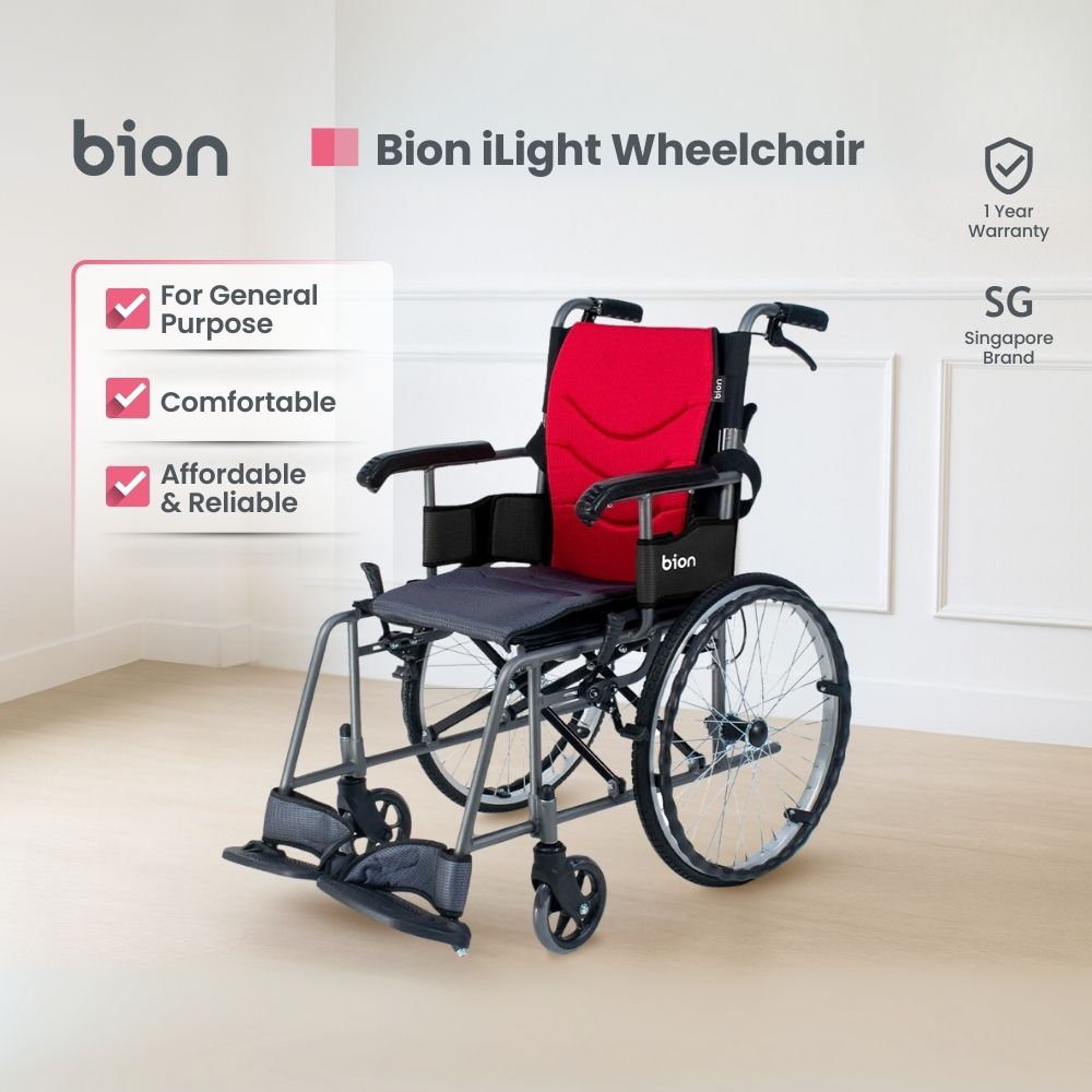 Bion iLight Wheelchair L600 | 16inch Seat Grooved Hand Rims Removable ...