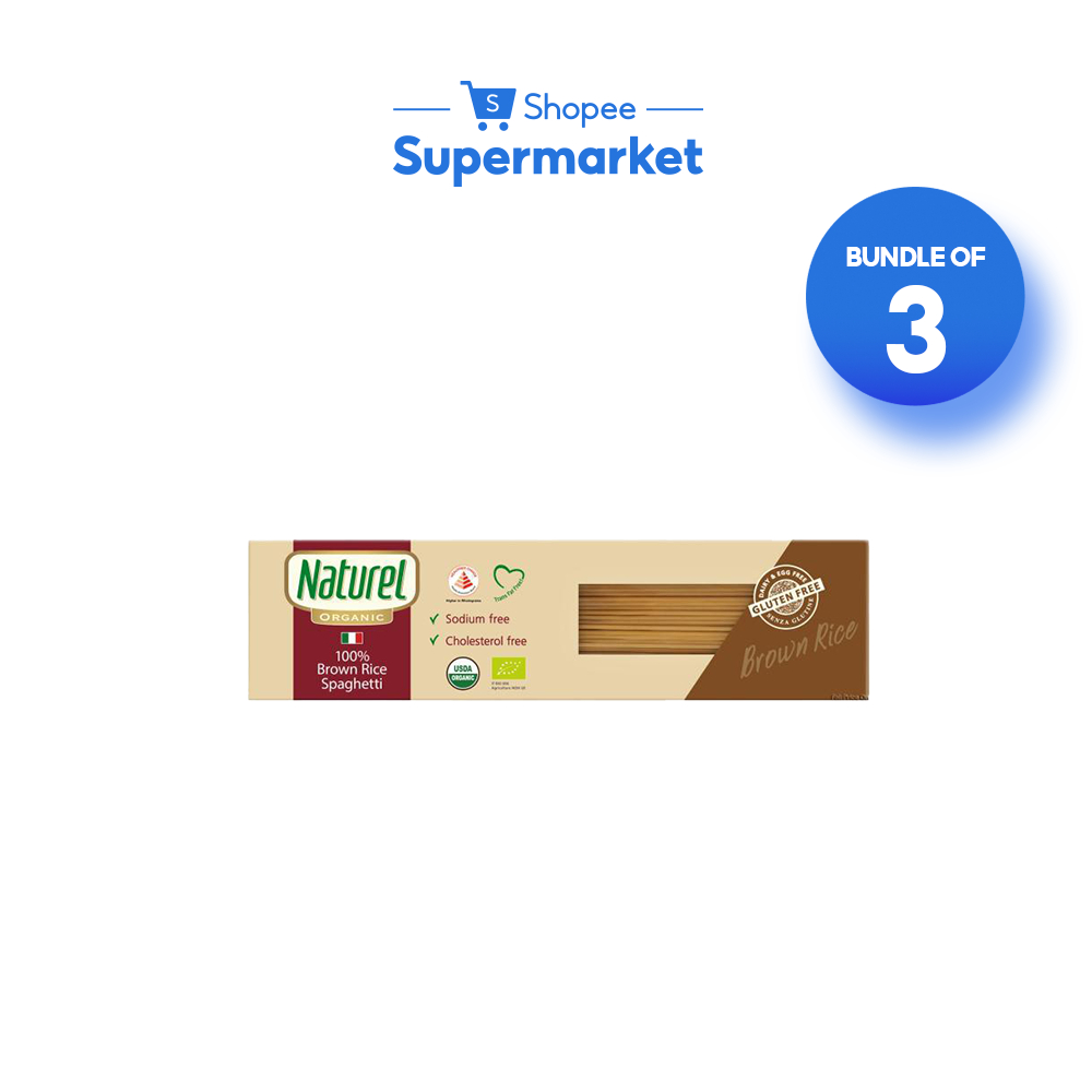 [Bundle of 3] Naturel 100% Brown Rice Spaghetti (250g) | Shopee Singapore