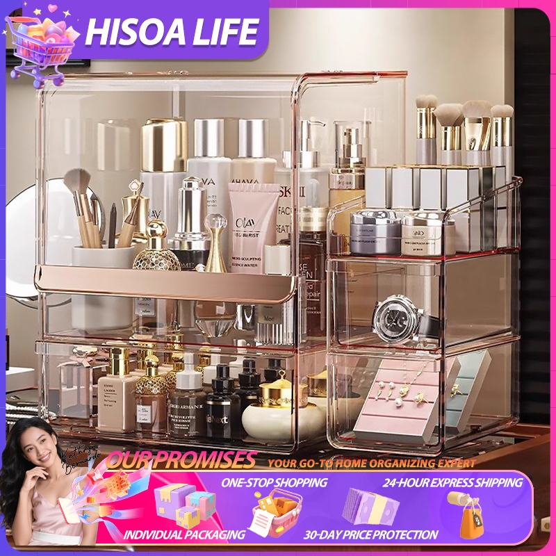 Hisoa Makeup Organiser High Quality Makeup Storage Cabinet Transparent ...