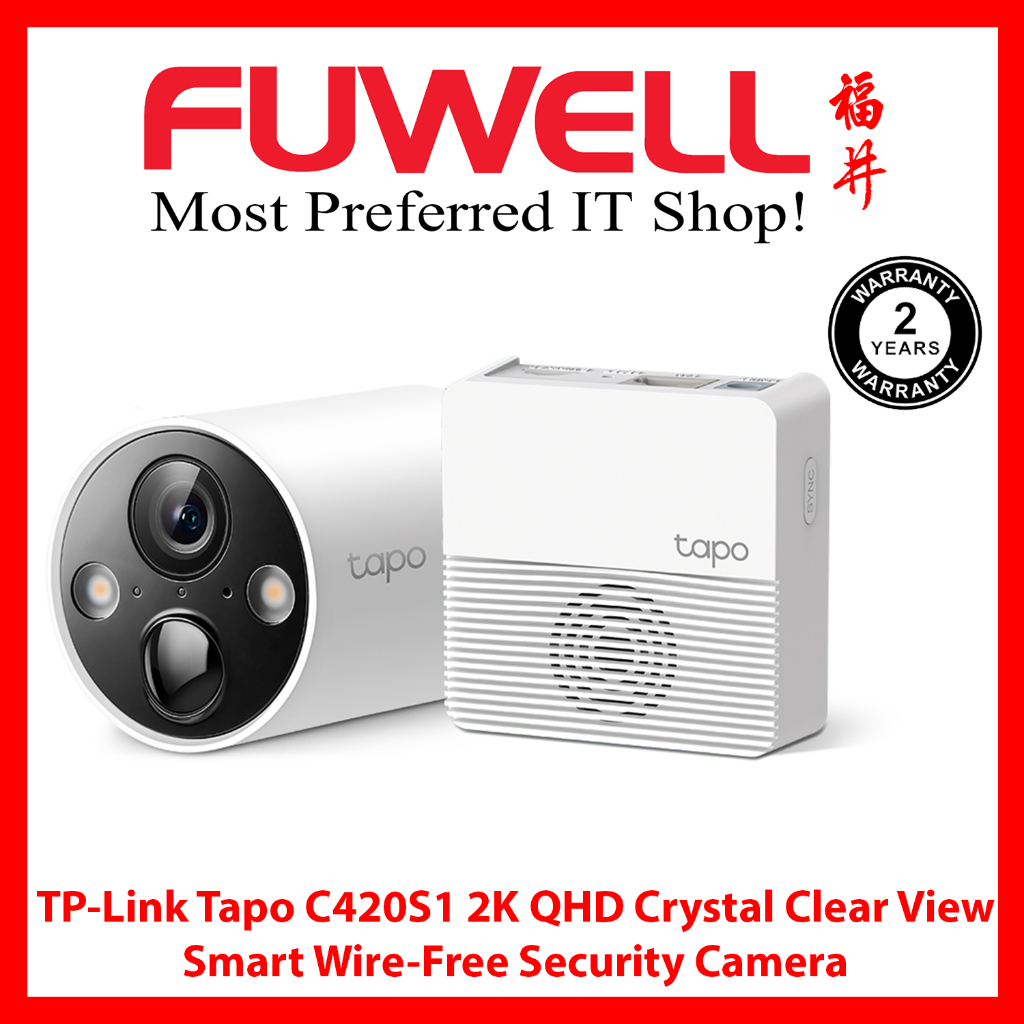 FUWELL - TP-Link Tapo C420S1 2K QHD Crystal View Smart Wire-Free ...
