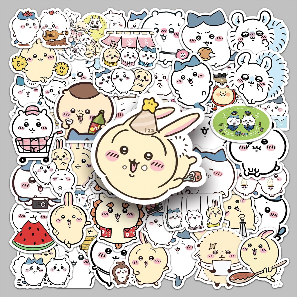 [KW] 50pcs Chiikawa Sticker Pack for Journal, Scrapbook | Sticker for ...